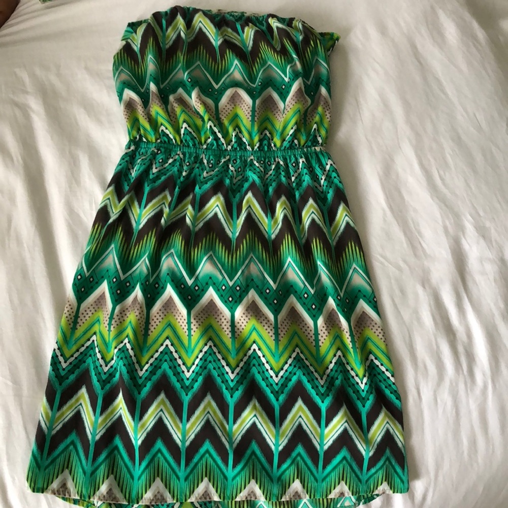 Strapless Tie Back Casual Dress